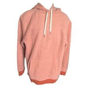 Feat Hoodie Mens Drawstring Long Sleeve Blanket Blend Sweatshirt Cayenne Size XL